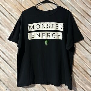 Monster Energy Drink Black Short Sleeve Tee Cotton T Shirt Retro Logo